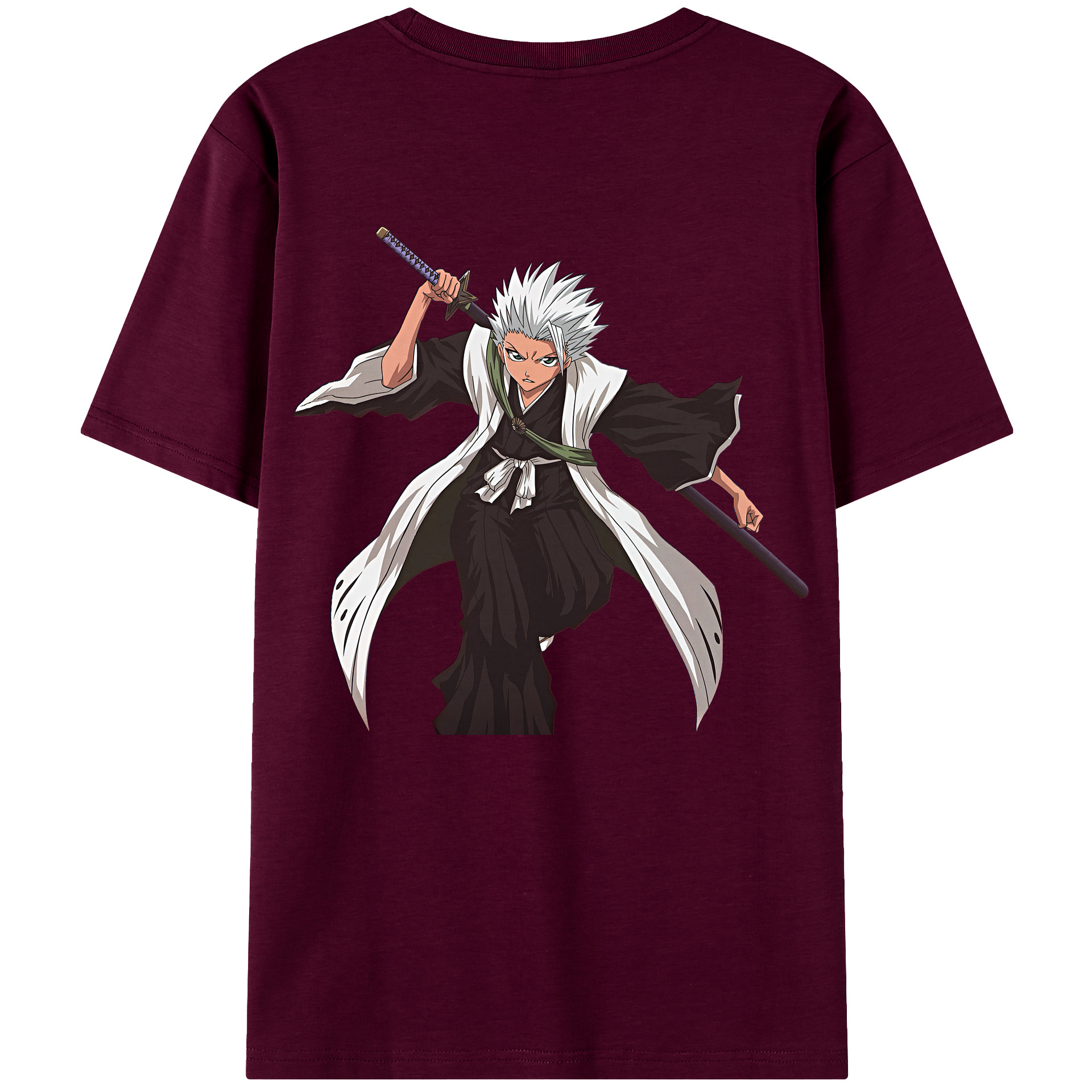 （画像用） ブリーチ 日番谷冬獅郎（ひつがや とうしろう） BLEACH Hitsugaya Toushirou レディース半袖Tシャツ(バックプリント)